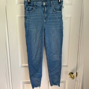 Woman’s size 12 regular distressed bottoms American Eagle Jeans